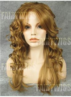 New Impressive Long Blonde Female Wavy Lace Front Hair Wig 22 Inch