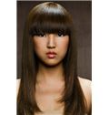 Natural Long Sepia Female Straight Celebrity Hairstyle 20 Inch 