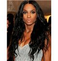 Natural Long Black Female Wavy African American Wigs for Women 24 Inch