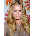 2015 Cool Long Blonde Female Wavy Celebrity Hairstyle 20 Inch