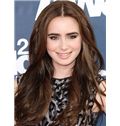 Dainty Long Brown Female Wavy Celebrity Hairstyle 20 Inch