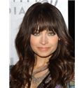 Cute Long Sepia Female Wavy Celebrity Hairstyle 20 Inch 