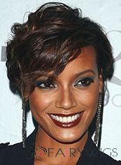 Wholesale Short Sepia Female Wavy African American Wigs for Women 8 Inch