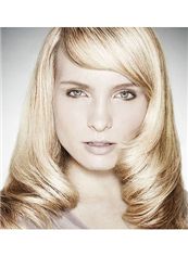 Fabulous Medium Blonde Female Wavy Vogue Wigs 16 Inch