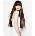 Lastest Trend Long Brown Female Straight Vogue Wigs 26 Inch 