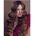 Top Quality Long Brown Female Wavy Vogue Wigs 26 Inch