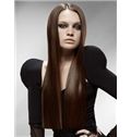 Beautiful Long Brown Female Straight Vogue Wigs 26 Inch