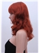 New Medium Red Female Wavy Vogue Wigs 16 Inch 