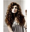 Sketchy Long Brown Female Vogue Wavy Wigs 20 Inch
