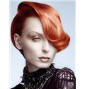Faddish Short Red Female Wavy Vogue Wigs 10 Inch