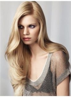 Hot Long Blonde Female Wavy Vogue Wigs 20 Inch