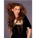 Lastest Trend Long Brown Female Wavy Vogue Wigs 26 Inch