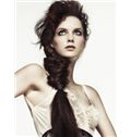 Stunning Long Sepia Female Wavy Vogue Wigs 26 Inch