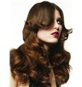 Cheap Colored Long Sepia Female Wavy Vogue Wigs 20 Inch