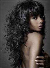 Dynamic Feeling from Long Sepia Female Wavy Vogue Wigs for Black Women 20 Inch