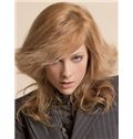 Glamorous Medium Blonde Female Wavy Vogue Wigs 16 Inch