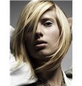 Trendy Short Blonde Female Straight Vogue Wigs 12 Inch