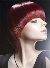 Online Wigs Short Red Female Straight Vogue Wigs 12 Inch