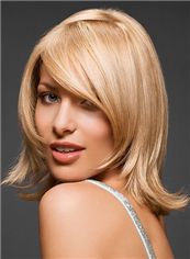 Impressive Medium Blonde Female Wavy Vogue Wigs 14 Inch