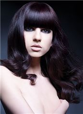 Brazil Long Sepia Female Wavy Vogue Wigs 20 Inch