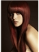 New Impressive Long Red Female Straight Vogue Wigs 22 Inch