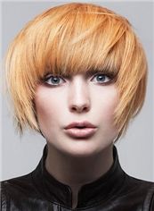 Mysterious Short Blonde Female Straight Vogue Wigs 8 Inch
