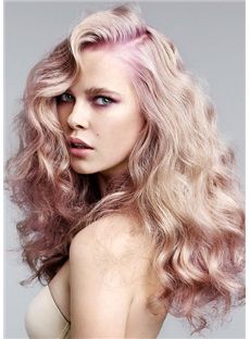 Popurlar Medium Blonde Female Wavy Vogue Wigs