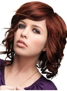 New Style Short Brown Female Wavy Vogue Wigs