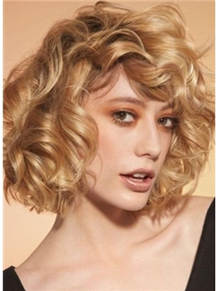 Wig Online Short Blonde Female Wavy 10 Inch Vogue Wigs