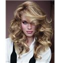 Top-rated Medium Blonde Female Wavy Vogue Wigs 18 Inch