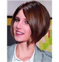 Sketchy Short Brown Female Straight Vogue Wigs 12 Inch