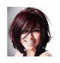 European Style Short Red Female Straight Vogue Wigs 12 Inch