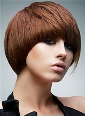 Top Quality Short Brown Female Straight Vogue Wigs