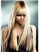 Shining Long Blonde Female Straight Vogue Wigs 22 Inch