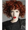 Impressive Short Red Female Wavy Vogue Wigs 8 Inch