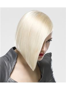 New Style Short Blonde Female Straight Vogue Wigs 12 Inch