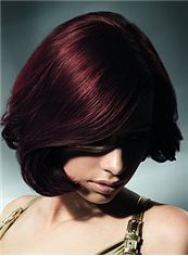 Sweety Short Red Female Wavy Vogue Wigs 12 Inch