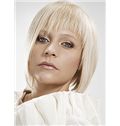 Top-rated Short Blonde Female Straight Vogue Wigs 12 Inch