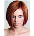 Sparkling Short Red Female Straight Vogue Wigs 12 Inch