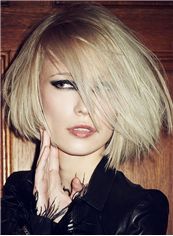 New Glamourous Short Blonde Female Straight  Wigs