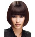Outstanding Short Sepia Female Straight Vogue Wigs 12 Inch