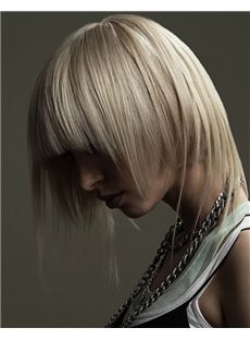 The Fresh Medium Blonde Female Straight Vogue Wigs 14 Inch