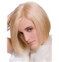 Online Short Blonde Female Straight Vogue Wigs 12 Inch