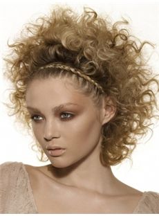Concise Short Blonde Female Wavy Vogue Wigs 10 Inch