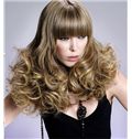 Lastest Trend Medium Blonde Female Wavy Vogue Wigs 16 Inch
