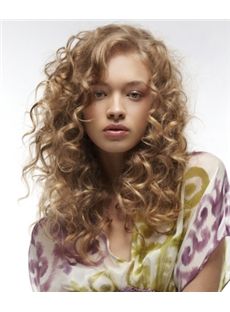 Newest Medium Blonde Female Wavy Vogue Wigs 16 Inch