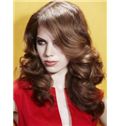 Brazil Medium Brown Female Wavy Vogue Wigs 16 Inch