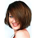 Noble Short Red Female Straight Vogue Wigs 8 Inch