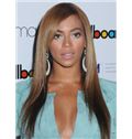 Gracefull Long Brown Female Beyonce Knowles Straight Celebrity Hairstyle 20 Inch