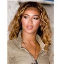 Wholesale Medium Blonde Female Beyonce Knowles Wavy Celebrity Hairstyle 14 Inch
